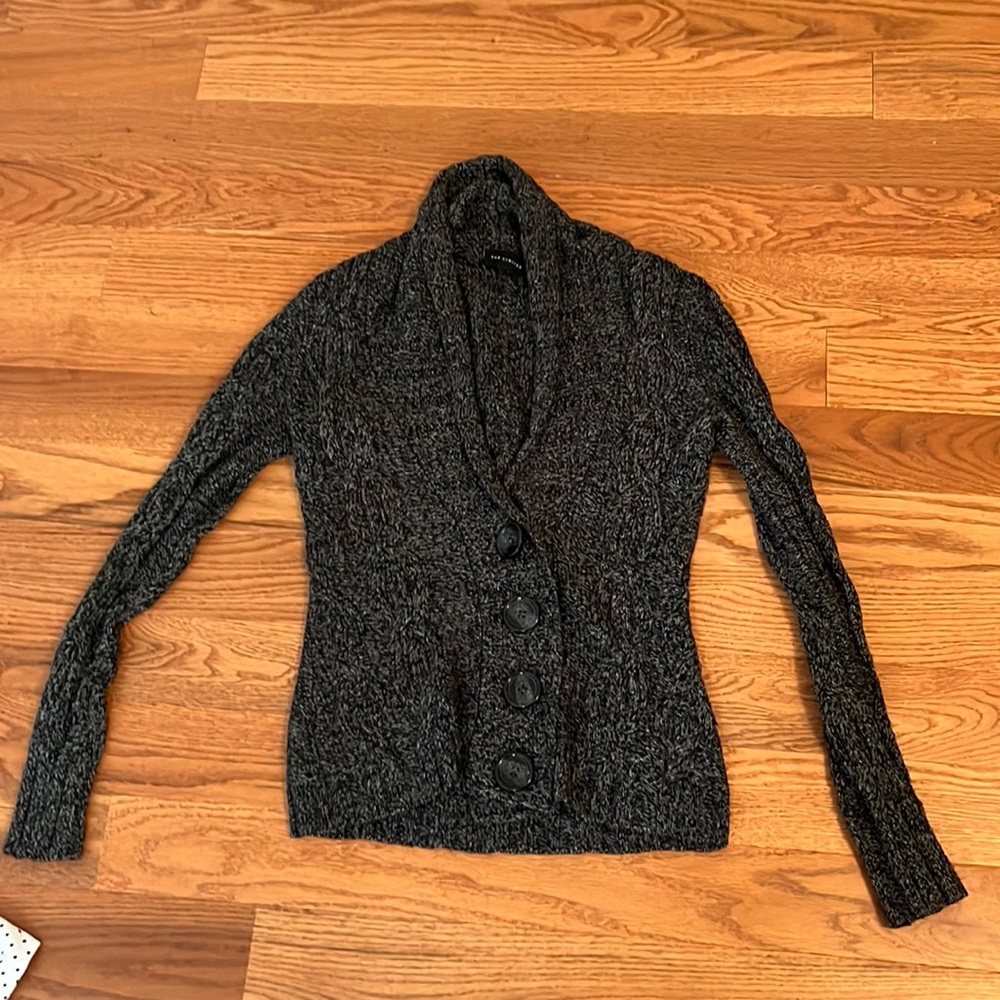 The Limited Chunky Charcoal Grey Button Sweater Size XS